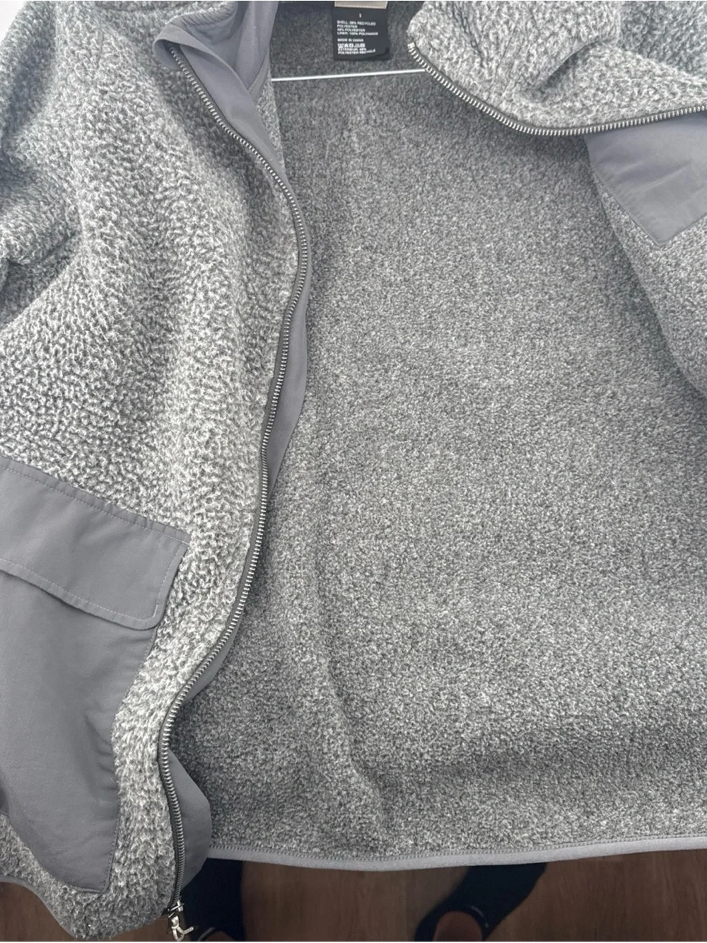 Men’s Viori Idyllwild Sherpa Jacket Full Zip Gray Sz SM